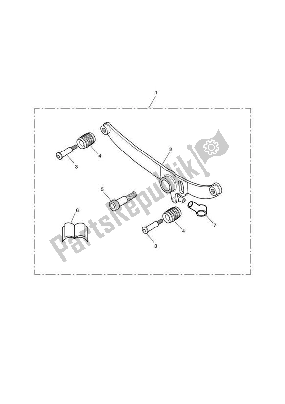 All parts for the Rocker Gear Lever Kit, Chrome of the Triumph America Carburettor 790 2002 - 2007